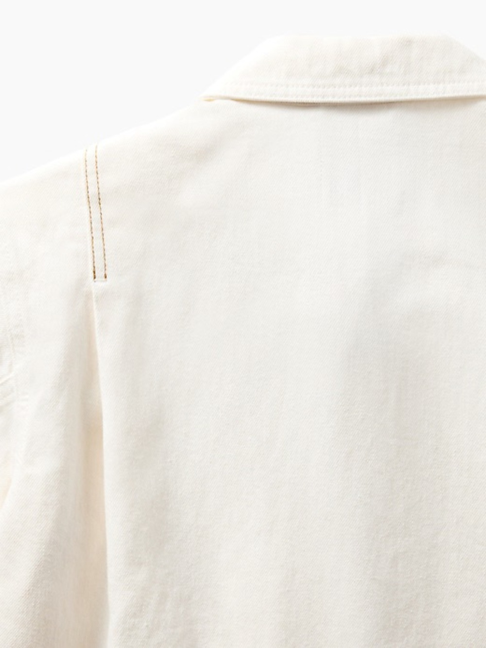 Gap x Victoria Beckham Denim Zip Shirt in White, size M - Picture 4 of 8
